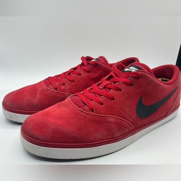 Nike Mens Red SB Check 705265-601 Cushioned Low Top Athletic Shoes Size 13 - Picture 4 of 15